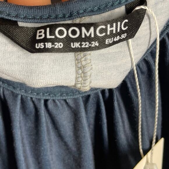 NWT, BloomChic, Size 18/20, Ombre Blue, Pink, & Gray Maxi Dress, Sleeveless - Picture 2 of 6